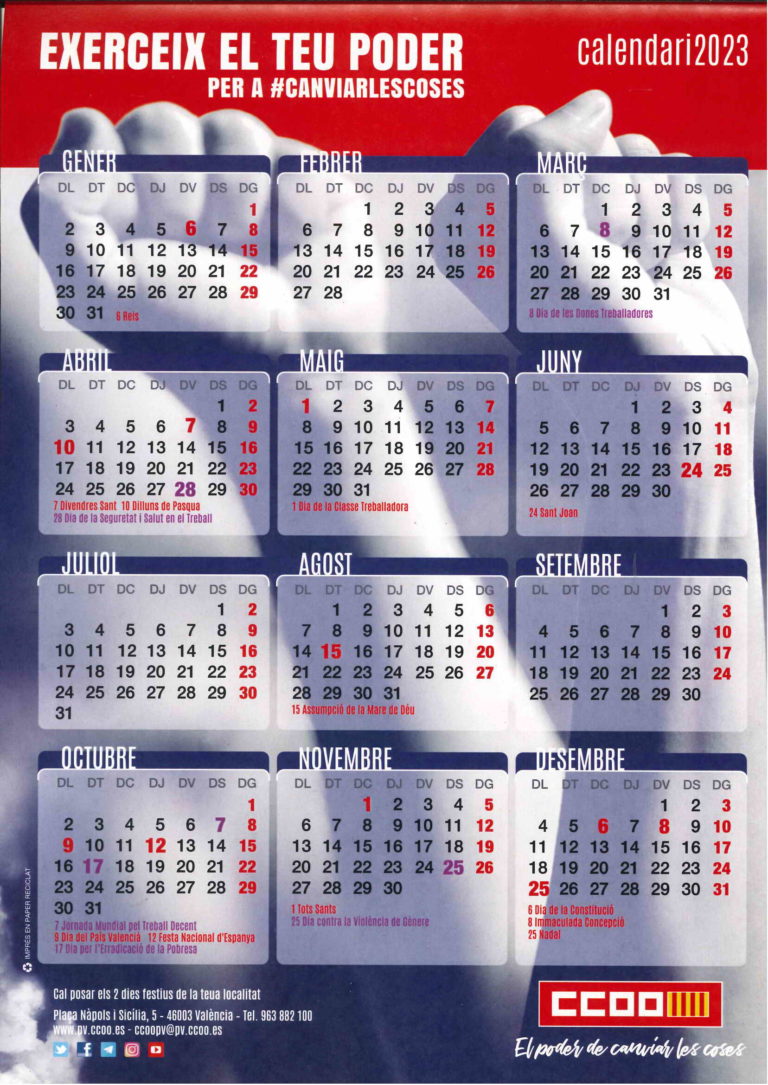 Proposta Calendari laboral 2023