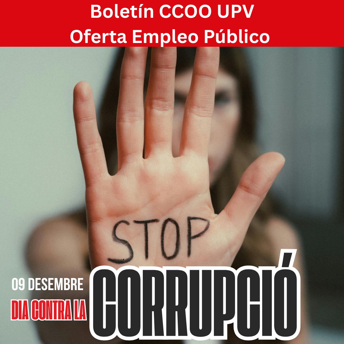 imagen stop corrupción